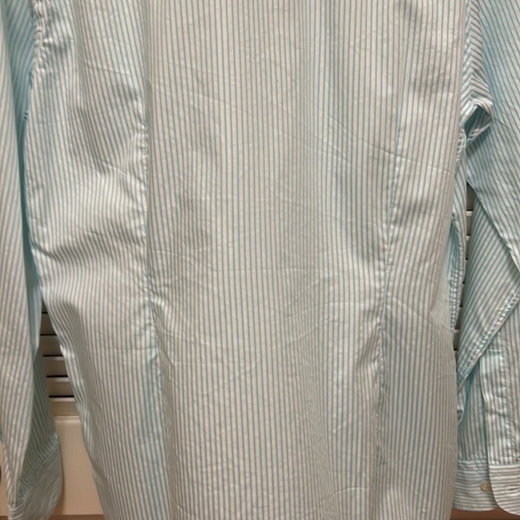 19. Eton Contemporary Mens Dress Shirt in Mint-Green Stripes - Picture 7 of 14